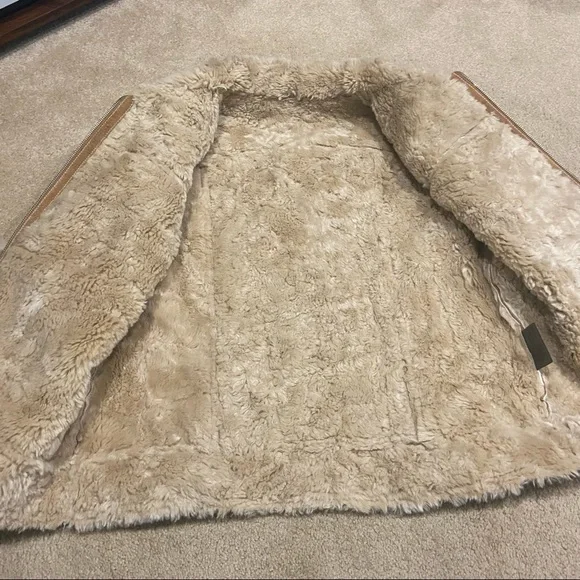 Wilsons Leather Tan Shearling Jacket - Picture 4 of 14